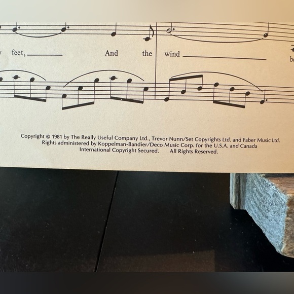 VINTAGE “Memory” Sheet Music | Piano & Voice | CATS | Andrew Lloyd Webber - Picture 4 of 5